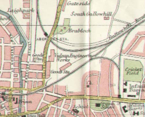 Hamilton Street station1923 map